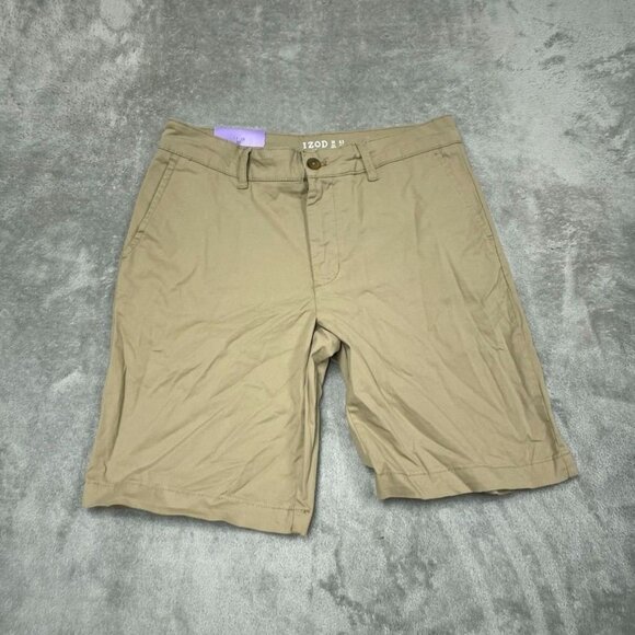 IZOD Saltwater Flat Front Mens Shorts Size 30 Tan a0327 - Picture 1 of 6